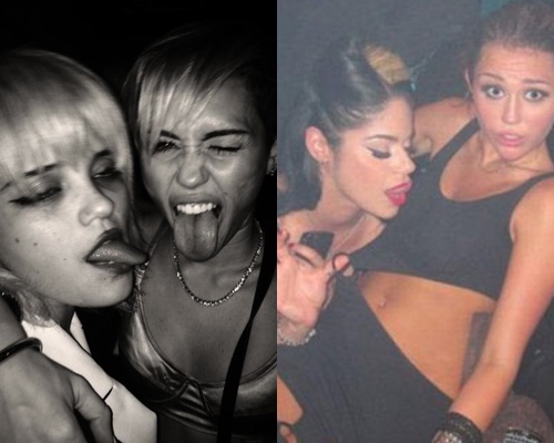 Miley Cyrus lien tuc tung anh tinh tu voi nu dong nghiep hinh anh