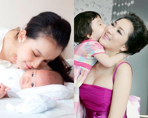 Khoanh khac hanh phuc cua Hoa hau Viet ben con cai hinh anh