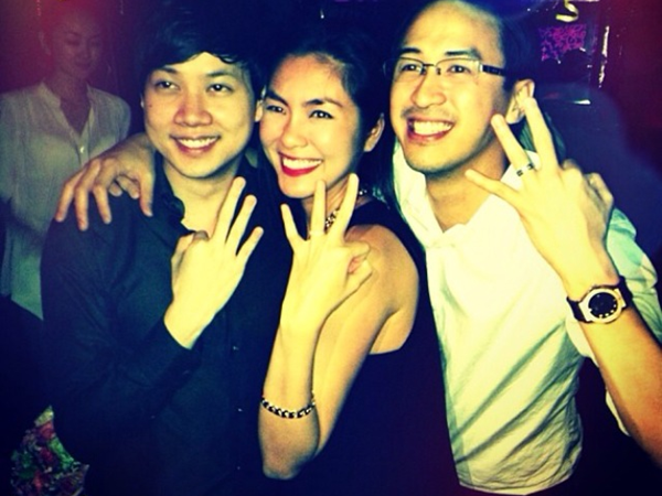 Tang Thanh Ha quay sinh nhat ben ong xa va ban be hinh anh