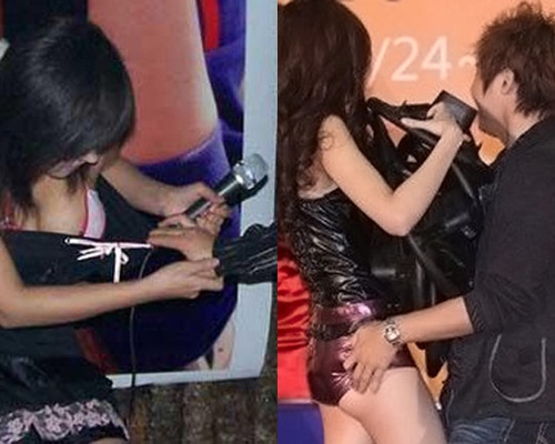 Nguoi dep bi sam so vi mac qua goi cam hinh anh