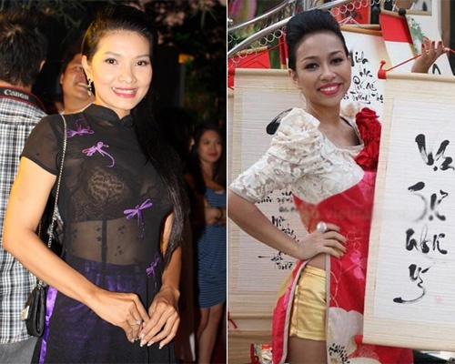 Nhung my nhan lam hong ao dai Viet hinh anh