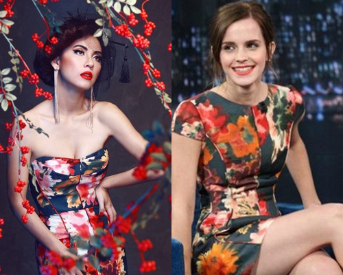 Huyen Ny lien tuc dung vay hieu voi my nhan Hollywood hinh anh