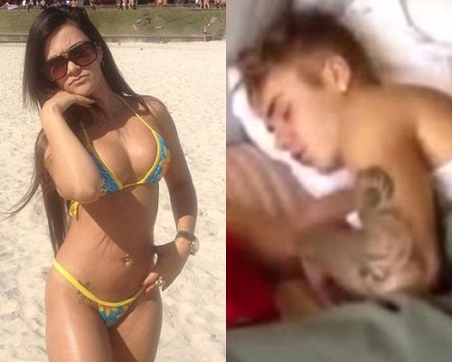 Co gai quay clip ngu voi Justin Bieber ke lai tinh 1 dem hinh anh