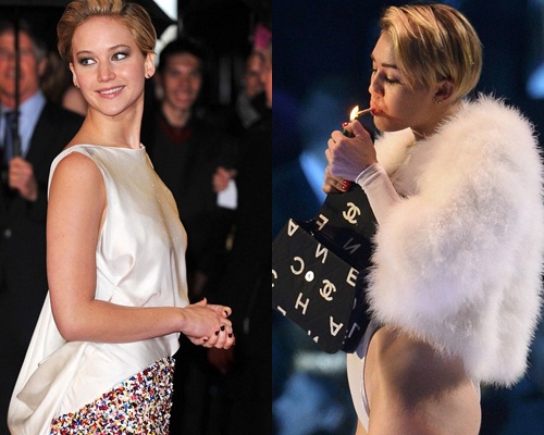 Jennifer Lawrence mia mai man dien qua lo cua Miley Cyrus hinh anh