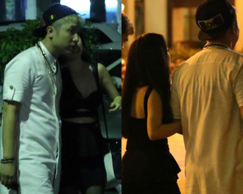 Clip Yanbi tay trong tay ben tinh moi di an khuya hinh anh