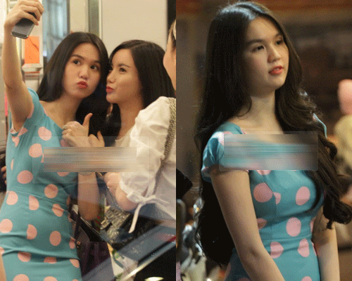 Ngoc Trinh lo bung mo khi xuat hien o Ha Noi hinh anh