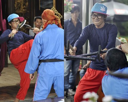 Hoai Linh mua riu, gay nao loan tren pho hinh anh