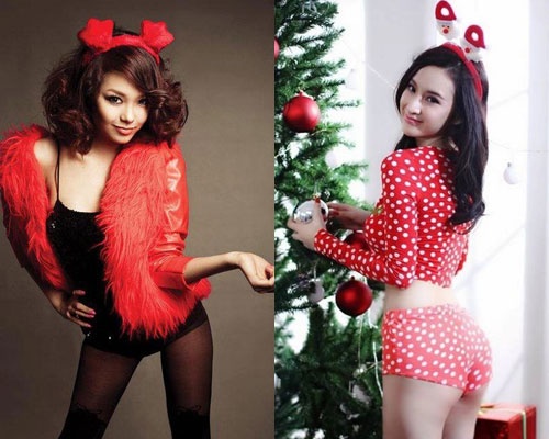 Sao Viet muon Noel khoe do 'te nhi' hinh anh