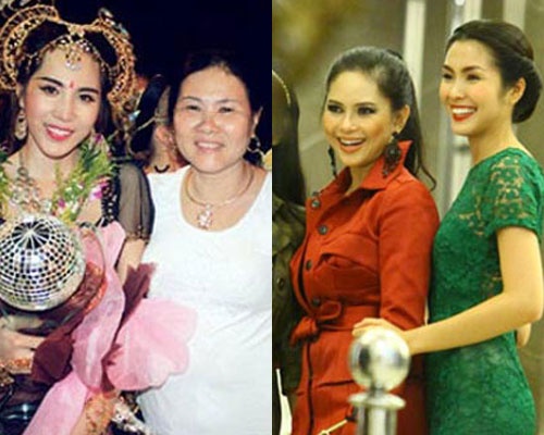 Khoanh khac dac biet cua sao Viet va me chong hinh anh