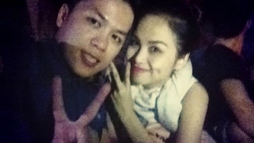 Diễm Hương và Nguyễn Quang Huy, người bị nghi là bạn trai mới của cô.