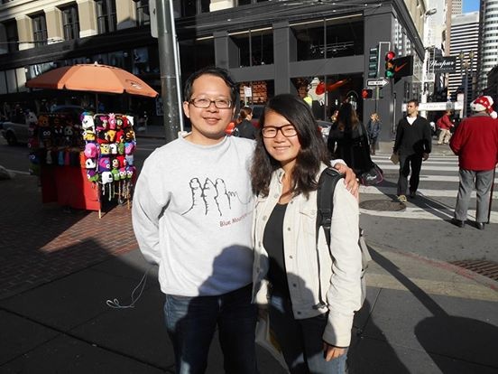 Tác giả bài viết và Huyền Chip tại Mỹ.