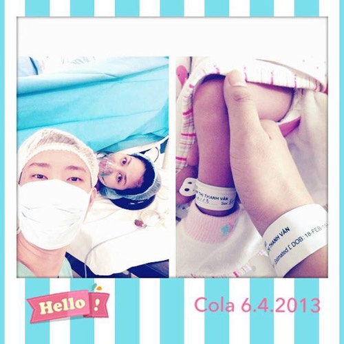 Ngày 6/4 vào lúc 8h sáng, Ốc Thanh Vân đã hạ sinh một cô công chúa và đặt tên là Cola, 