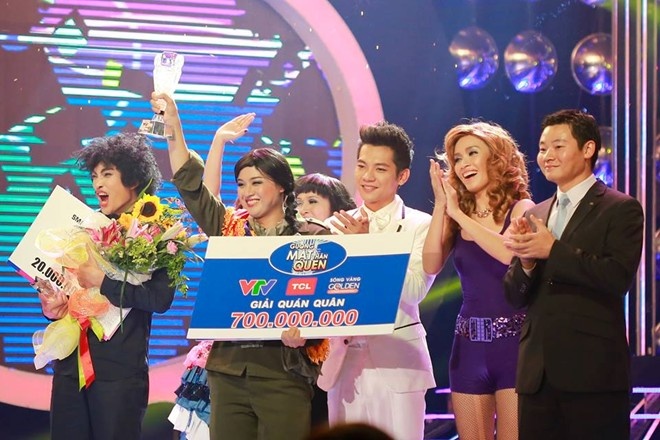 Thanh Duy trong đêm chung kết Gương mặt thân quen.