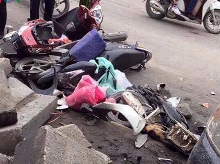 Oto dam lien hoan 3 xe may o Quang Ninh, 3 nguoi chet hinh anh