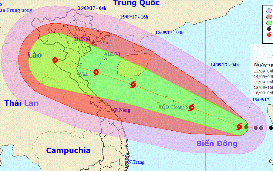 Bao so 10 tang cap, huong vao Bac Trung Bo hinh anh