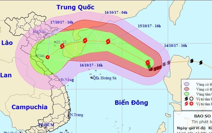 Bao so 11 co kha nang do bo vao Thanh Hoa - Quang Tri hinh anh