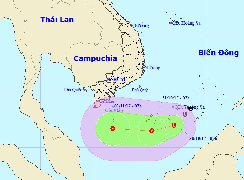 Vùng áp thấp trên Biển Đông ảnh 1 Vung ap thap tren Bien Dong anh 1