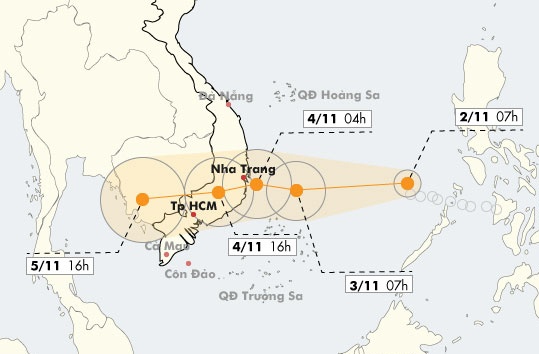 Bao so 12 nham vao Khanh Hoa - Ninh Thuan, suc gio 130 km/h hinh anh
