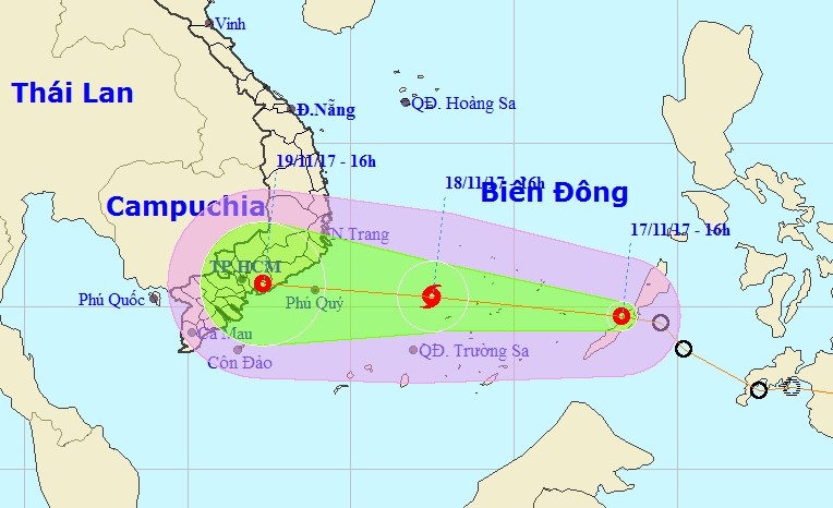 Ap thap nhiet doi nham vao cac tinh Nam Bo hinh anh