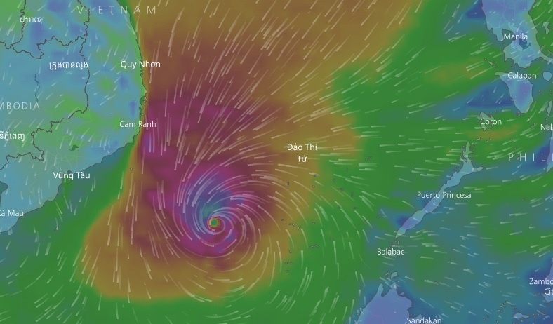 Du bao duong di cua bao Tembin ngay 21/12 hinh anh