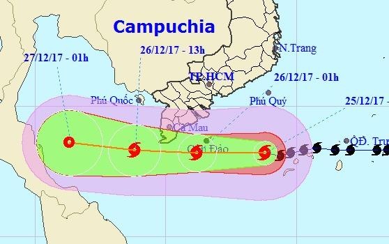 Bao so 16 - Tembin di chuyen lech xuong phia nam hinh anh