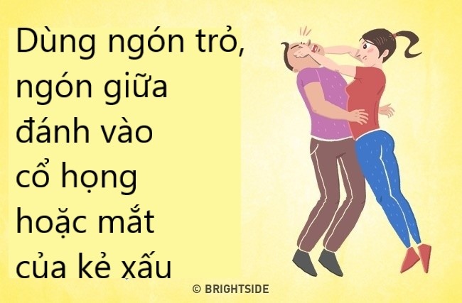 Những cách tự vệ khi bị tấn công ảnh 2 Nhung cach tu ve khi bi tan cong anh 2