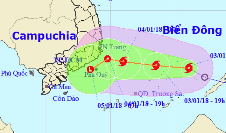 Đường đi của bão số 1 ảnh 2 Duong di cua bao so 1 anh 2