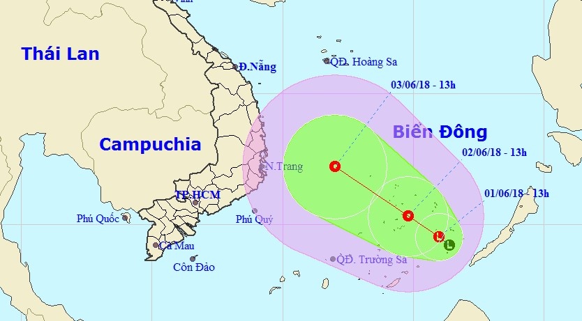 Vùng áp thấp ở Biển Đông ảnh 1 Vung ap thap o Bien Dong anh 1