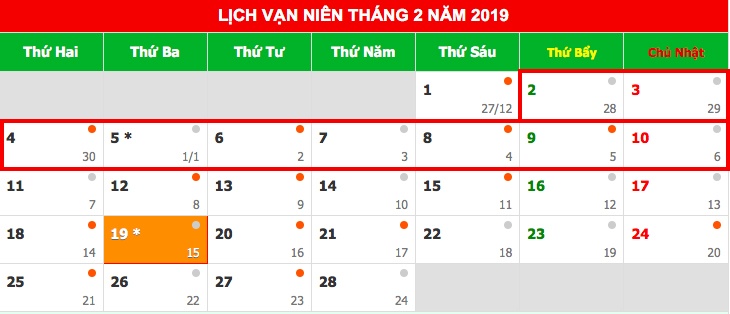 lịch nghỉ tết âm lịch 2019 ảnh 2 lich nghi tet am lich 2019 anh 2