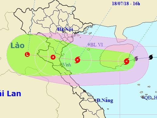 Chieu toi nay bao so 3 do bo Nghe An - Ha Tinh hinh anh