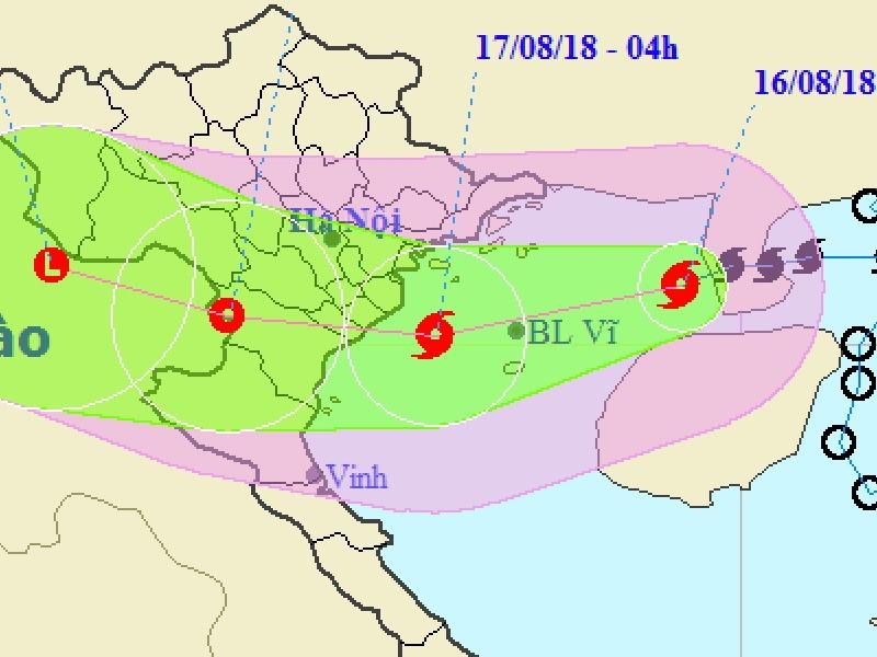 Bao so 4 - Bebinca anh huong truc tiep toi dat lien tu dem nay hinh anh