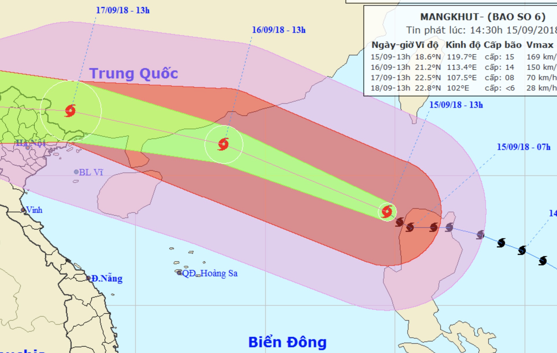 Bao Mangkhut vao Bien Dong voi suc gio hon 180 km/h hinh anh