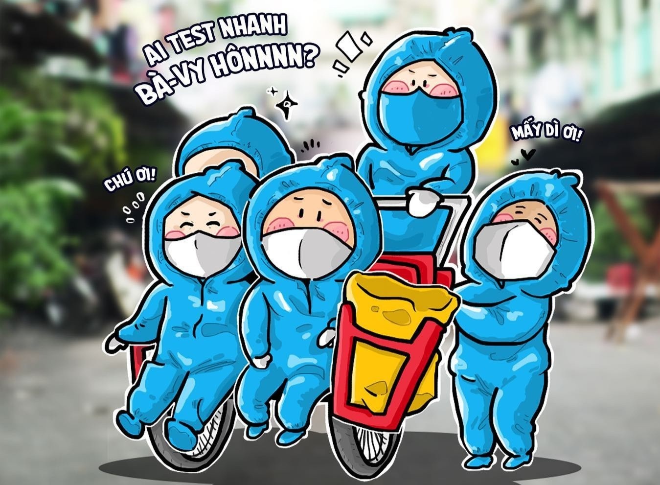 Thu nho hinh anh xuc dong cua TNV o TP.HCM vao tranh ve hinh anh