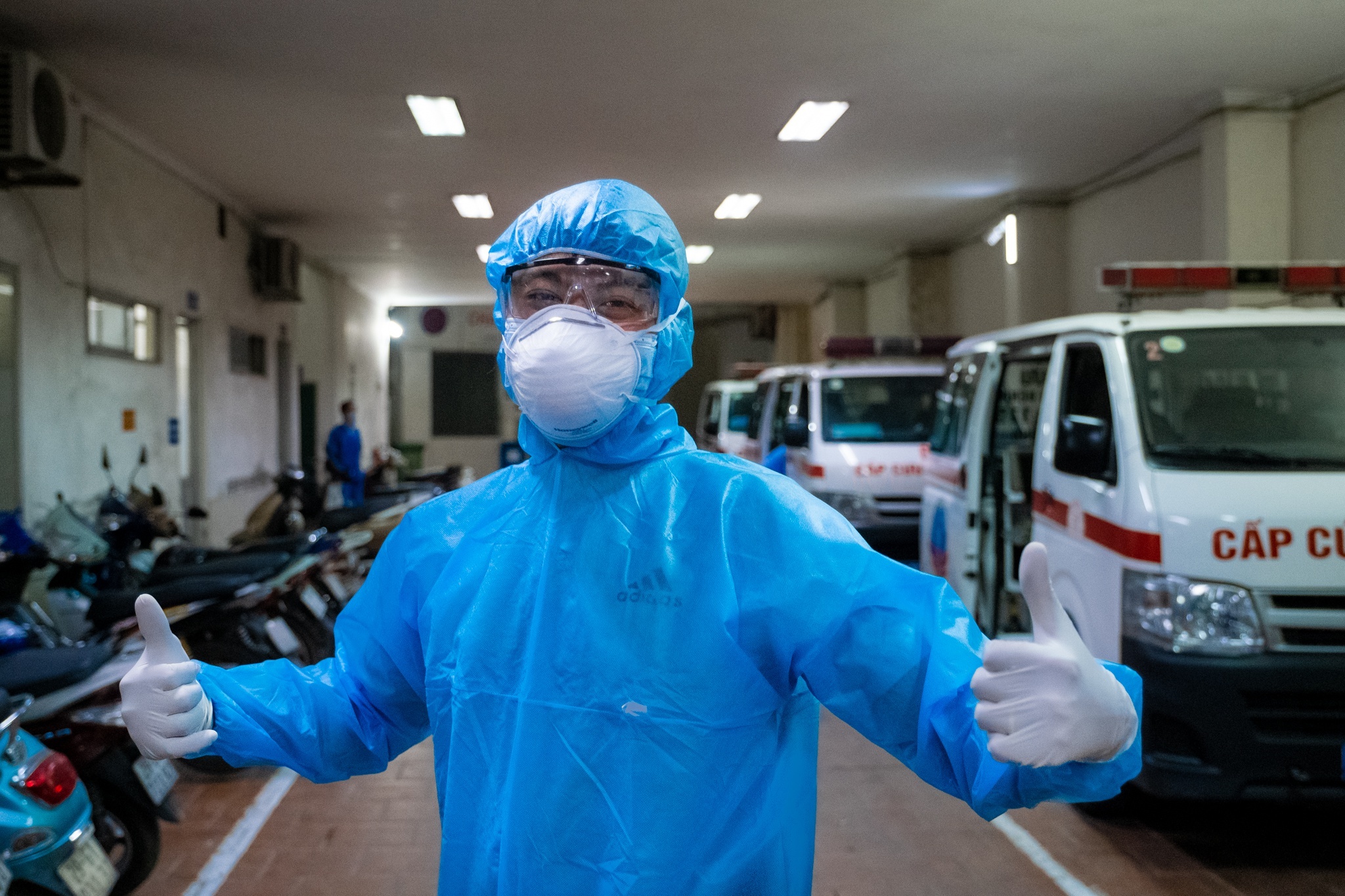 17 ngay sau khi khoi benh, F0 o TP.HCM xin di lai xe cap cuu hinh anh