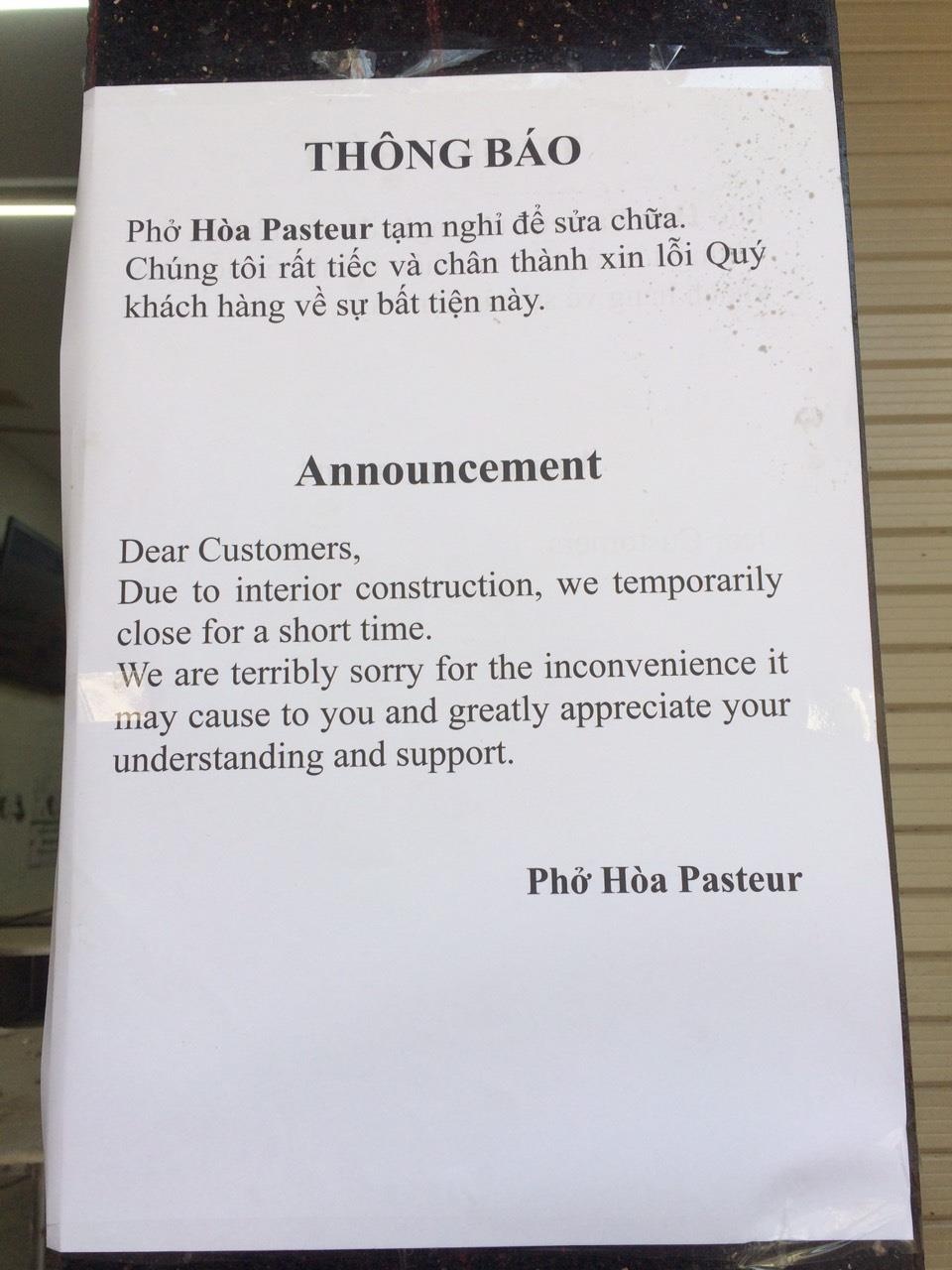 pho Hoa Pasteur tam dong cua anh 1