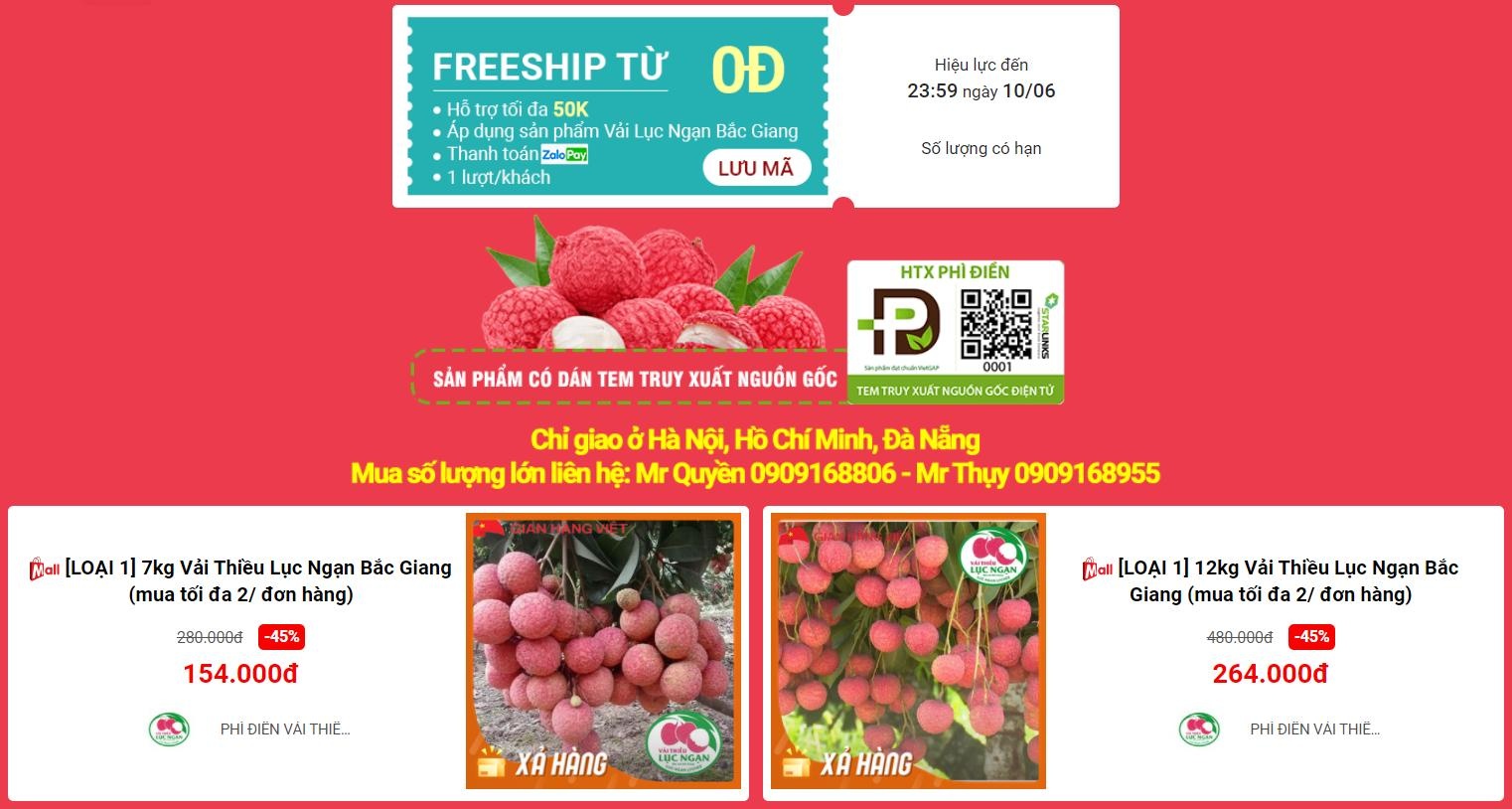 Sieu thi bat tay san TMDT ban vai thieu anh 1