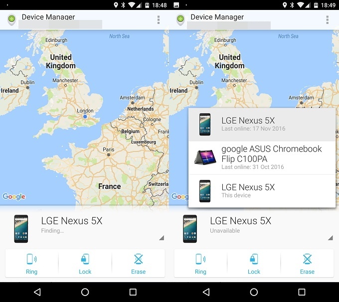 Tim lai dien thoai Android bi mat anh 1