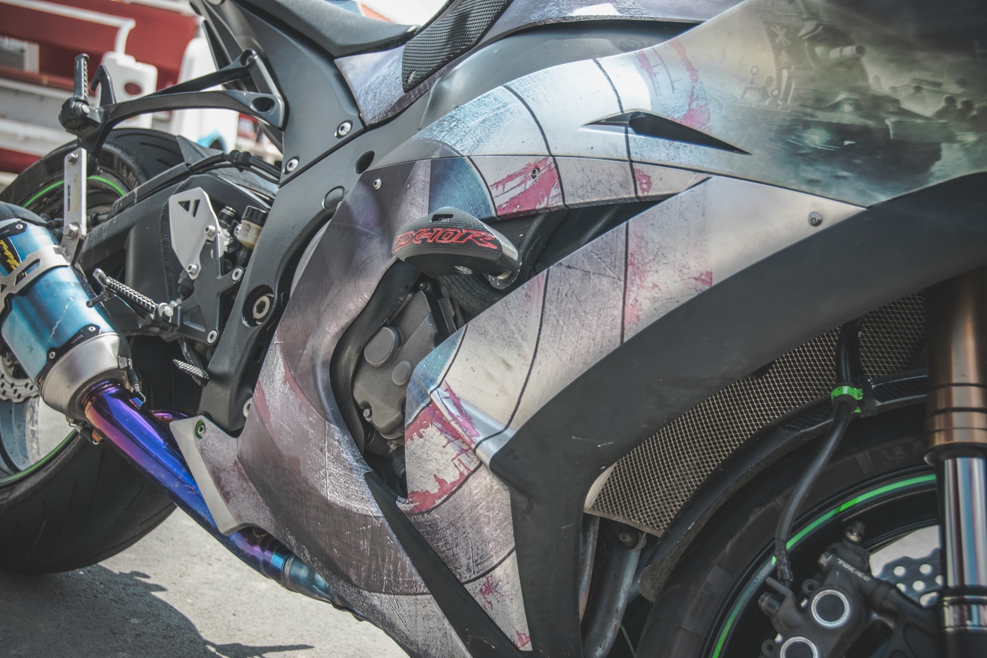 Kawasaki ZX-10R độ Captain America ảnh 11 Kawasaki ZX-10R do Captain America anh 11