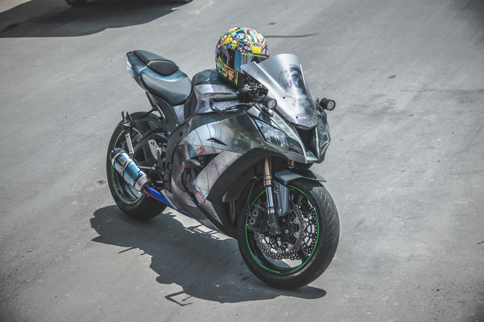 Kawasaki ZX-10R độ Captain America ảnh 2 Kawasaki ZX-10R do Captain America anh 2