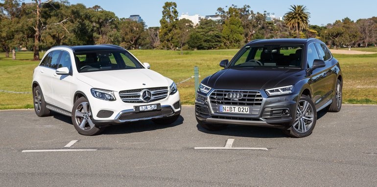 So sanh Audi Q5 TDI voi Mercedes-Benz GLC 220d hinh anh