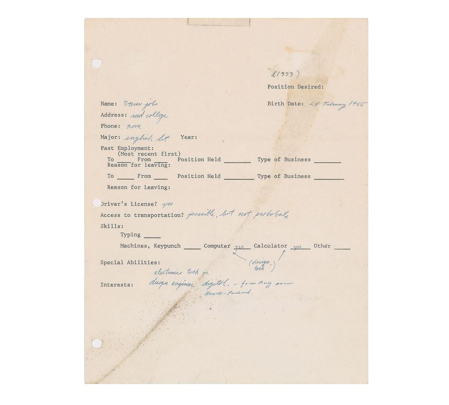 Thu xin viec cua Steve Jobs duoc dau gia cao ngat nguong anh 1