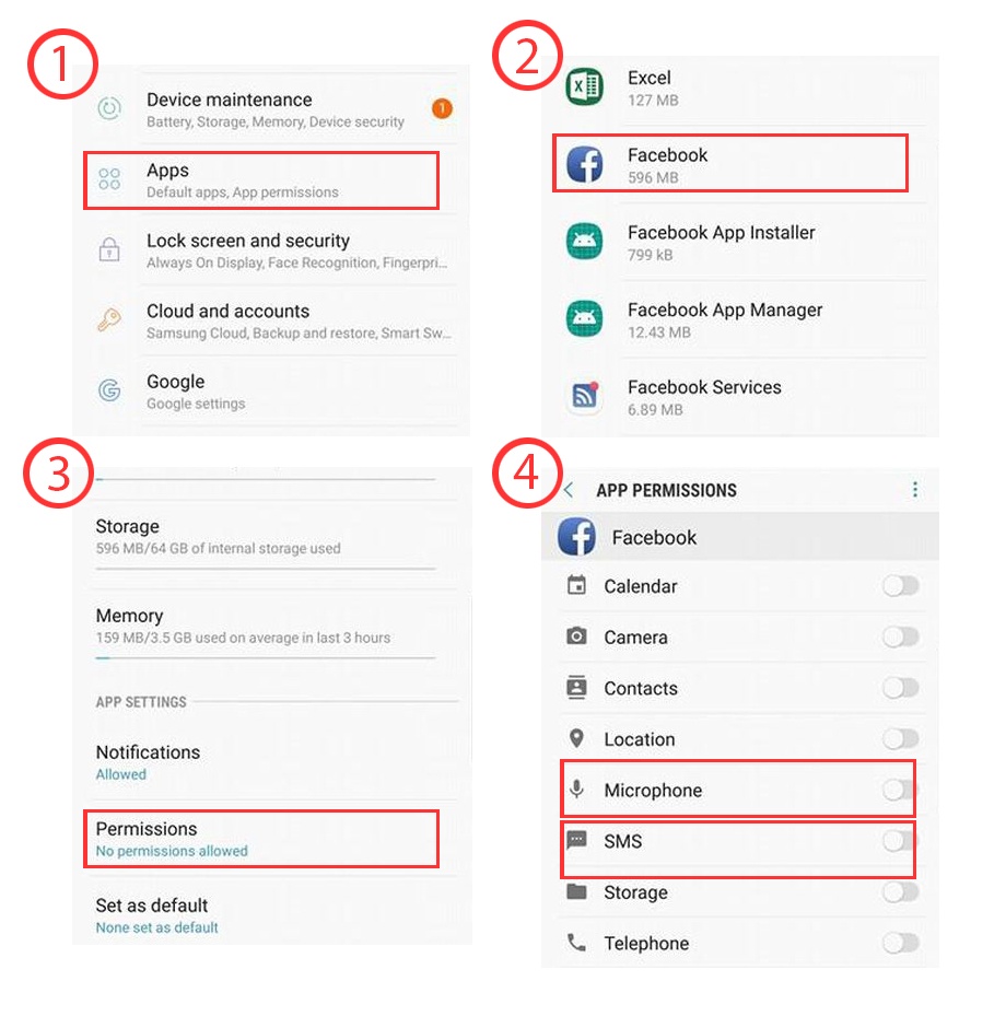 Cach chan Facebook doc trom tin nhan tren Android anh 1