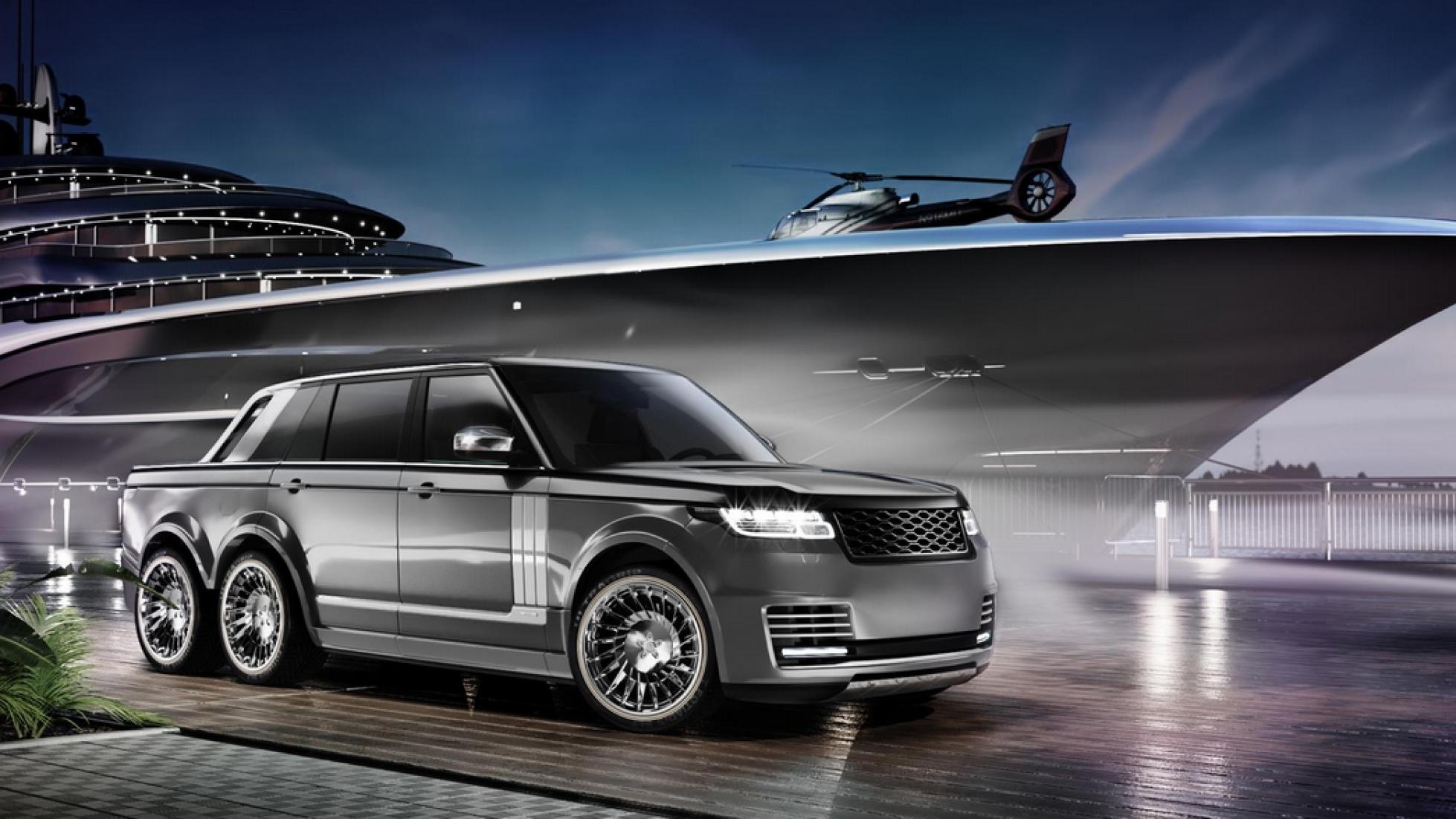 Lạ mắt với chiếc Range Rover bán tải 6 bánh ảnh 1 La mat voi chiec Range Rover ban tai 6 banh anh 1