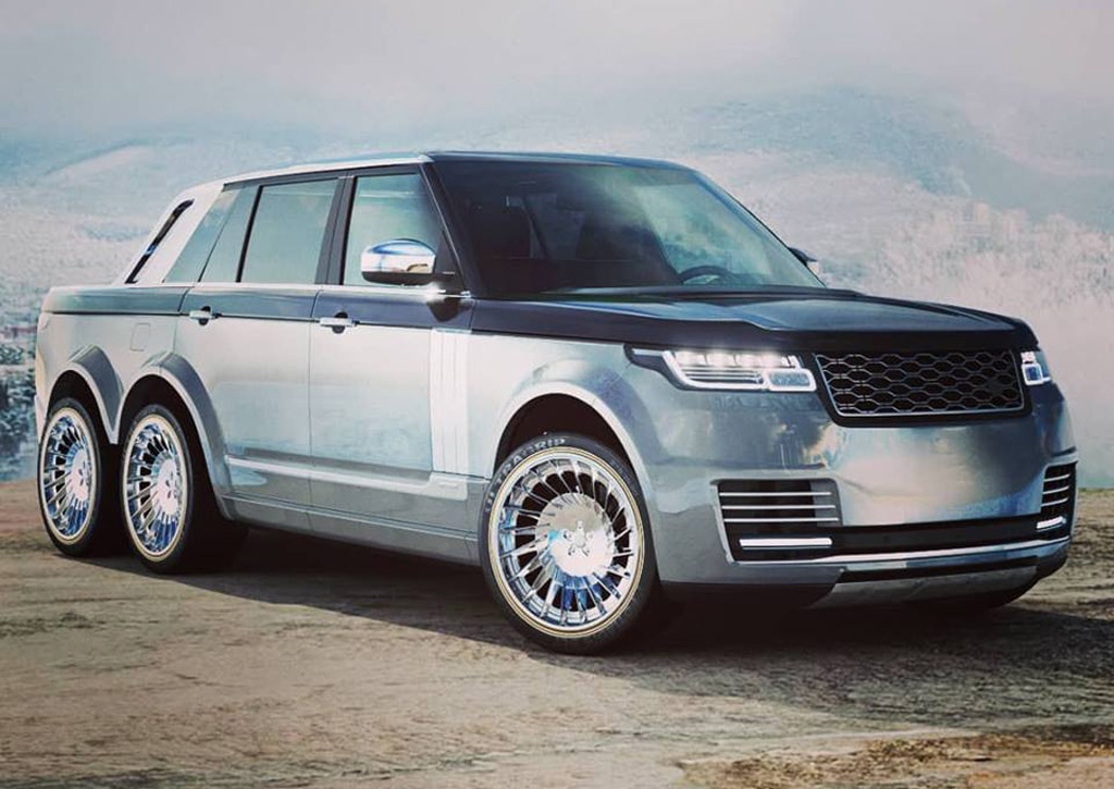 Lạ mắt với chiếc Range Rover bán tải 6 bánh ảnh 7 La mat voi chiec Range Rover ban tai 6 banh anh 7