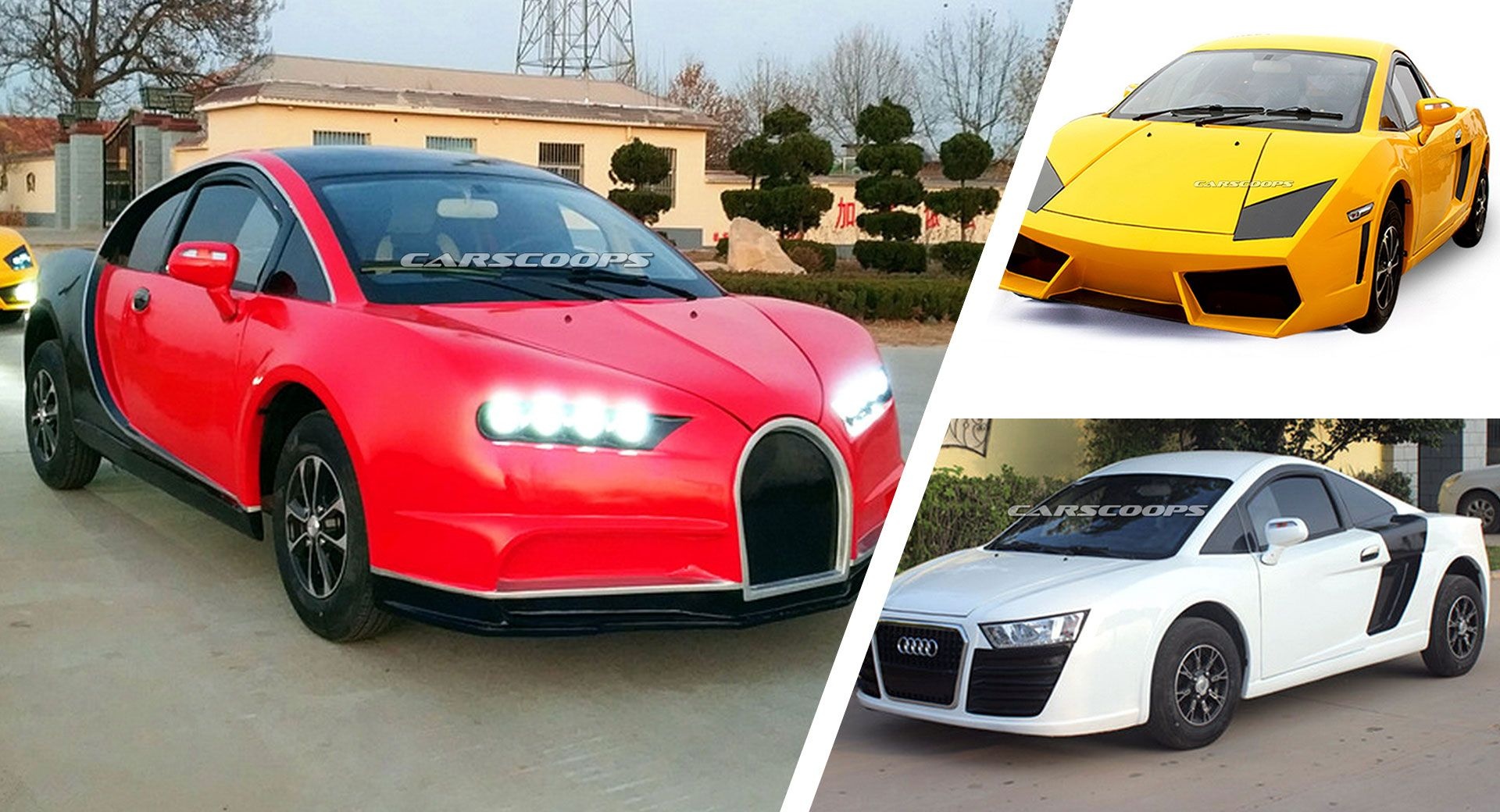 Xe nhai Bugatti Chiron, Lamborghini tran lan tai Trung Quoc hinh anh