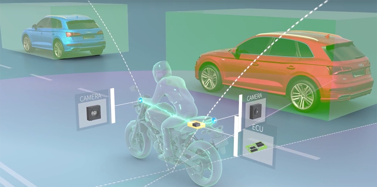 Cong nghe tranh va cham 360 do cho moto hinh anh