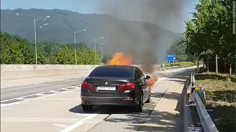 Han Quoc cam luu thong xe BMW vi be boi chay no hinh anh