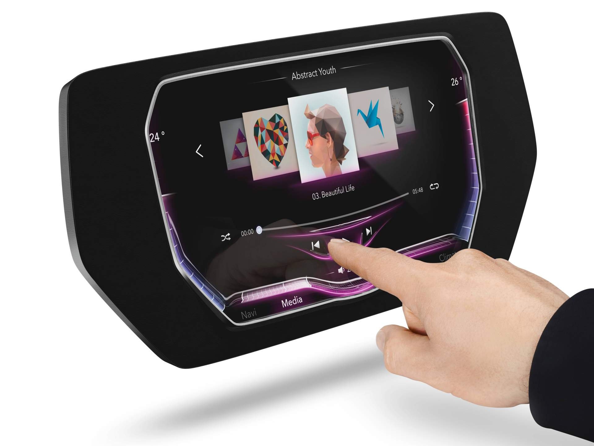 Man hinh cam ung 3D tren xe hoi anh 2