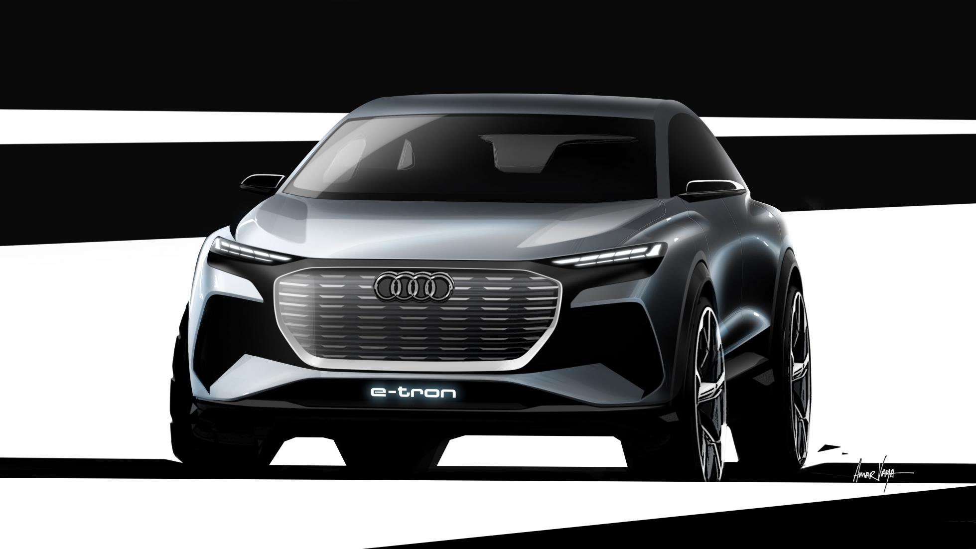 Audi cong bo concept Q4 E-Tron, san xuat nam 2021 hinh anh