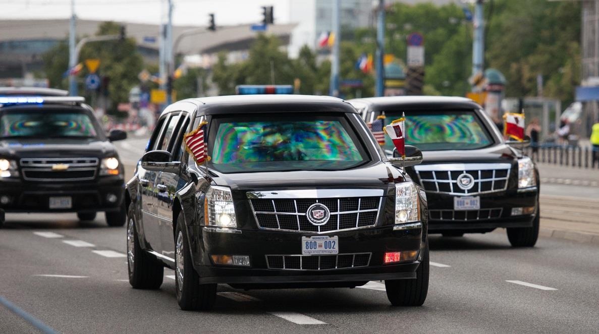 đoàn xe hộ tống Donald Trump tại Mỹ ảnh 3 doan xe ho tong Donald Trump tai My anh 3